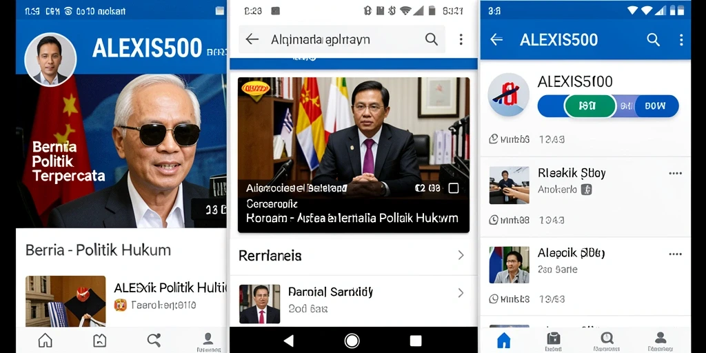 Antarmuka pengguna ALEXIS500 yang menarik dan informatif.