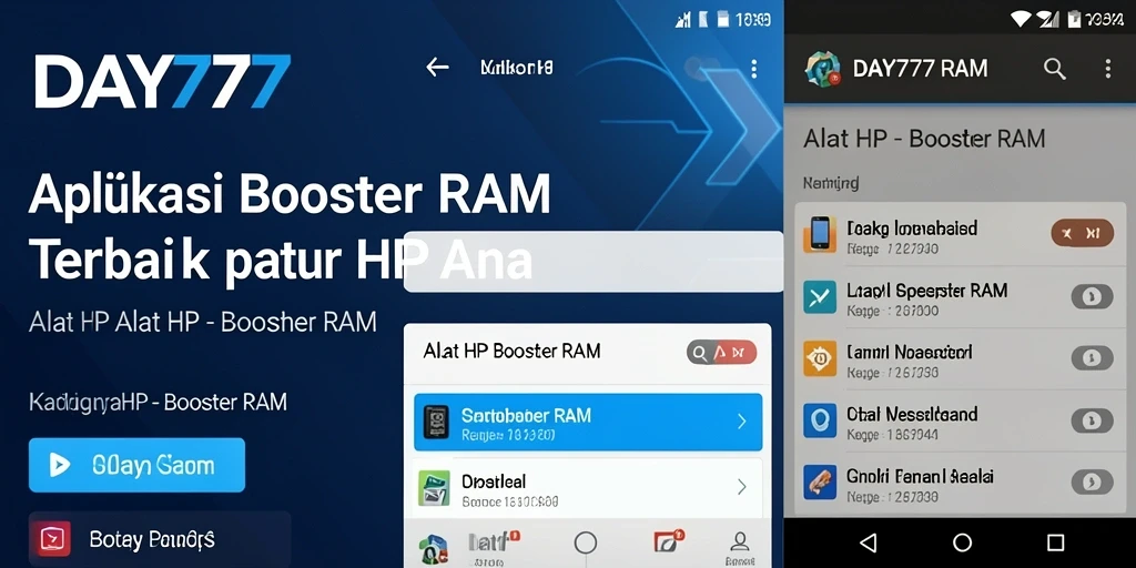 Antarmuka sederhana dan efektif dari aplikasi Booster RAM.