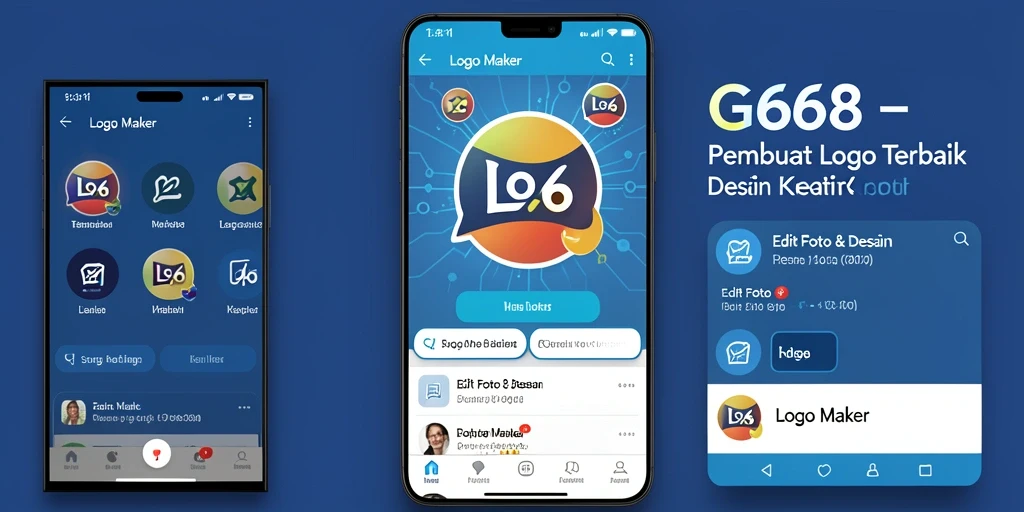 Antarmuka pengguna G668 yang intuitif untuk desain logo.