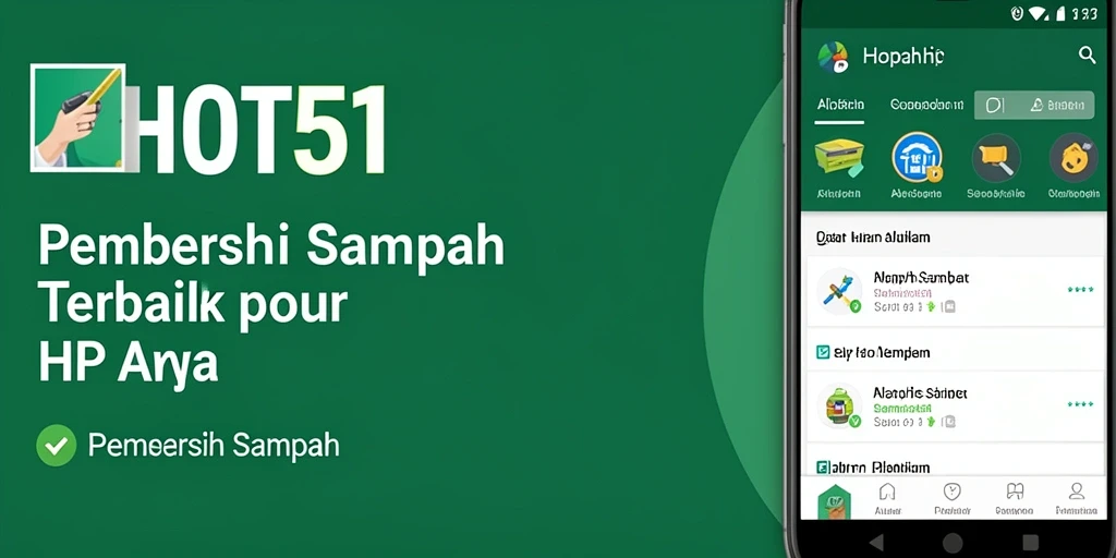 Antarmuka aplikasipembersih sampah HOT51 yang sederhana dan efektif