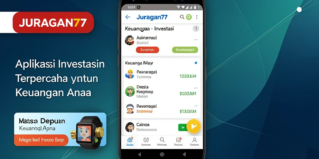 Antarmuka aplikasi JURAGAN77 yang ramah pengguna untuk investasi.