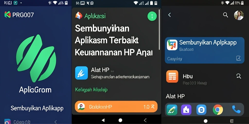 Tampilan antarmuka PRG007 untuk menyembunyikan aplikasi secara efektif.